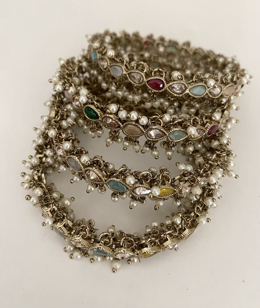 Tear drop pearl trim (mix colour)  image 1