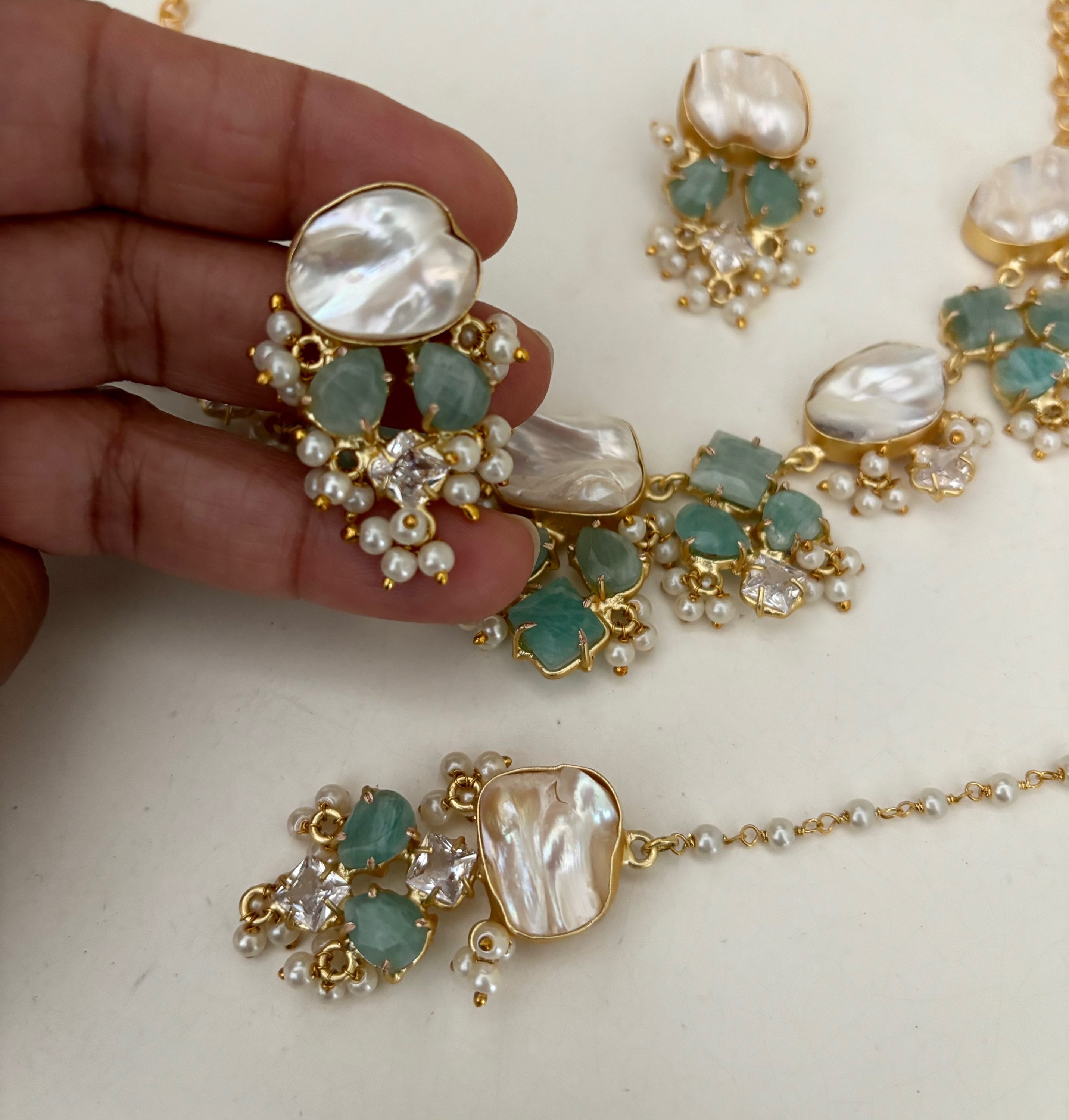 Precious Mother of Pearl (Amazonite) image 1