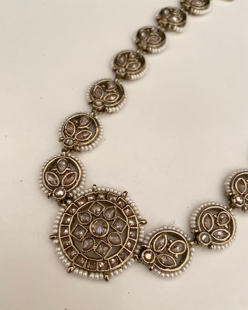 Antique gold head band  image 1