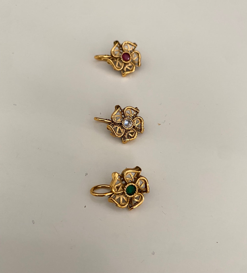 flower nose ring  image 1