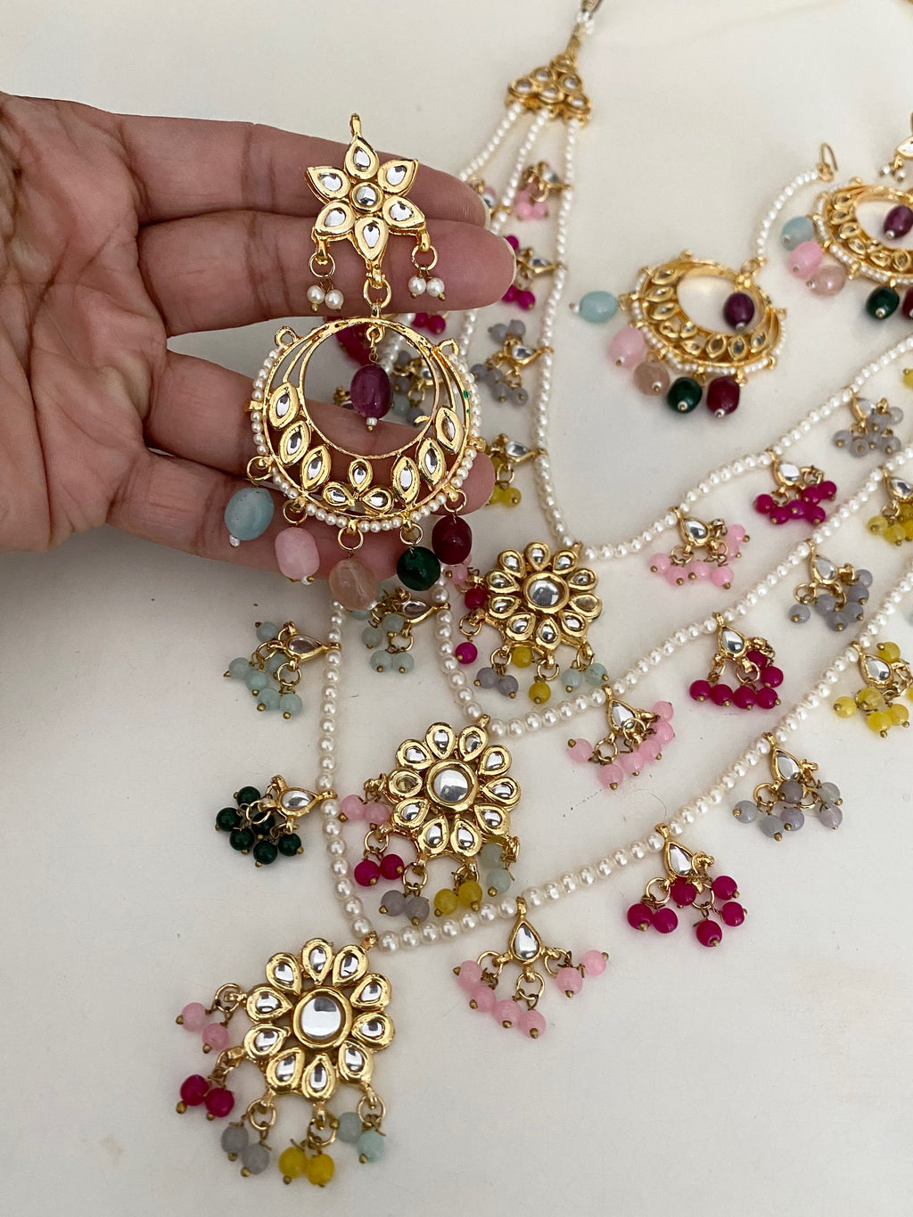 Hyderabadi glass bead drop image 2