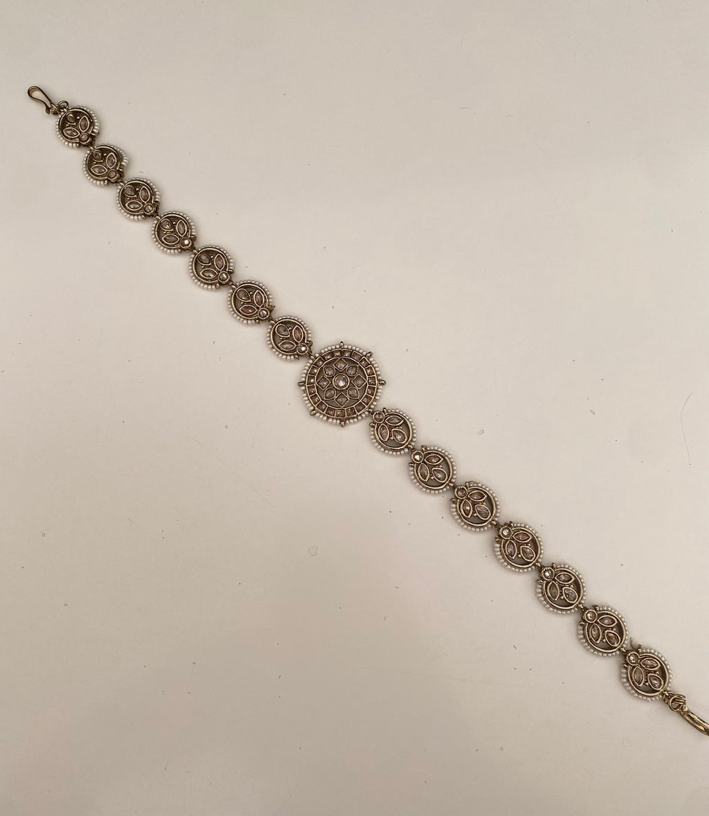 Antique gold head band  image 2