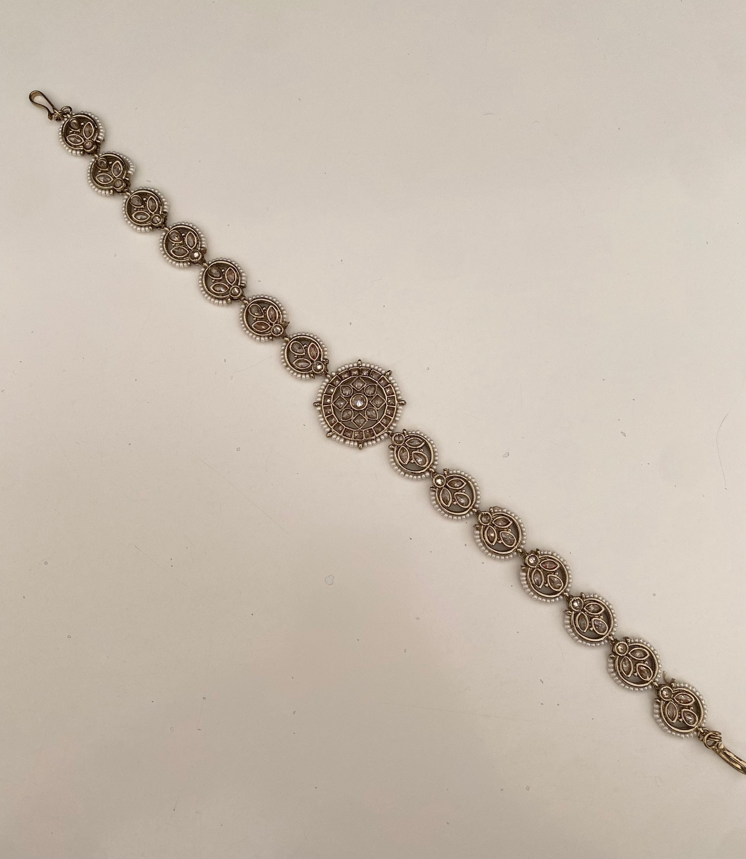 Antique gold head band  image 2