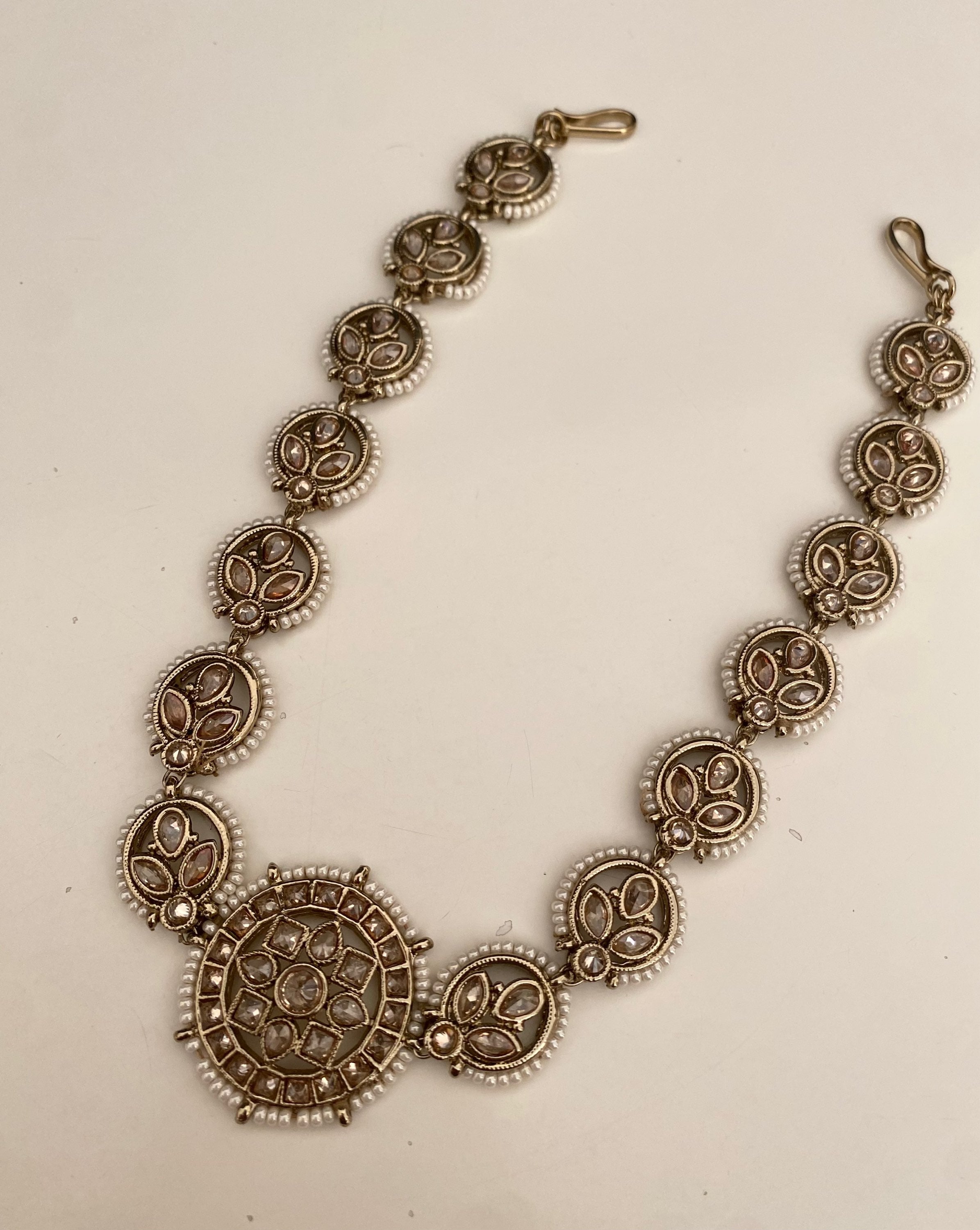 Antique gold head band  image 0