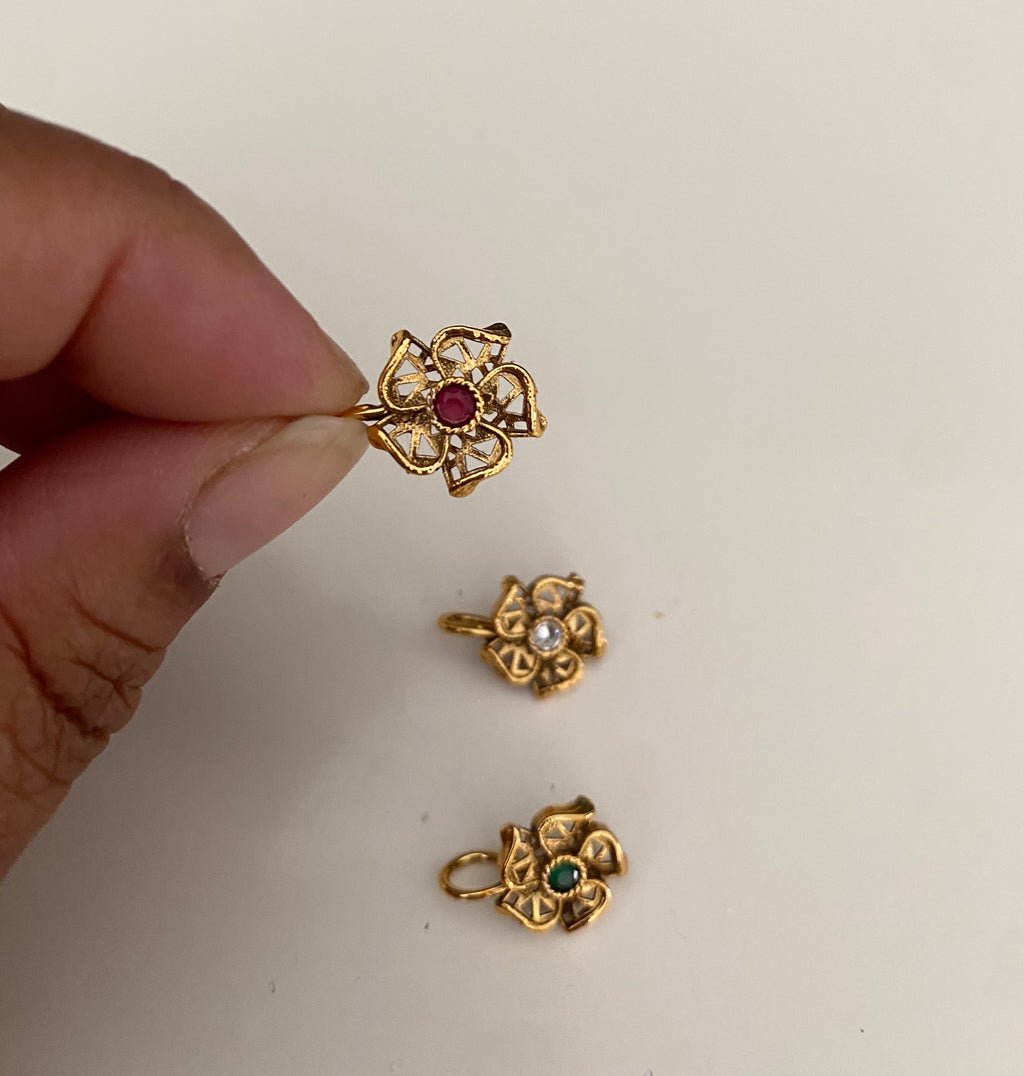 flower nose ring  image 2