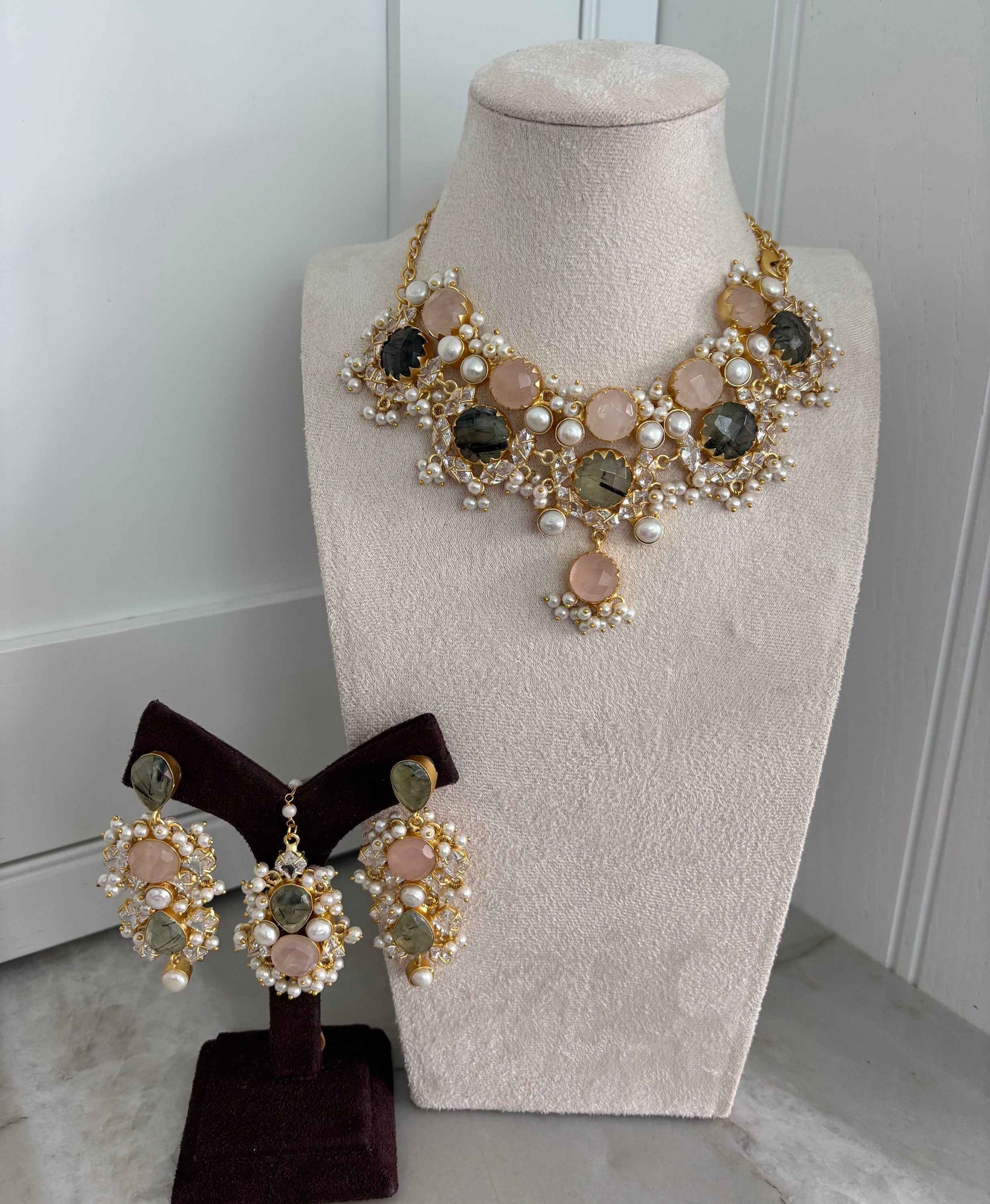 Precious Rose quartz / Swarovski  image 0
