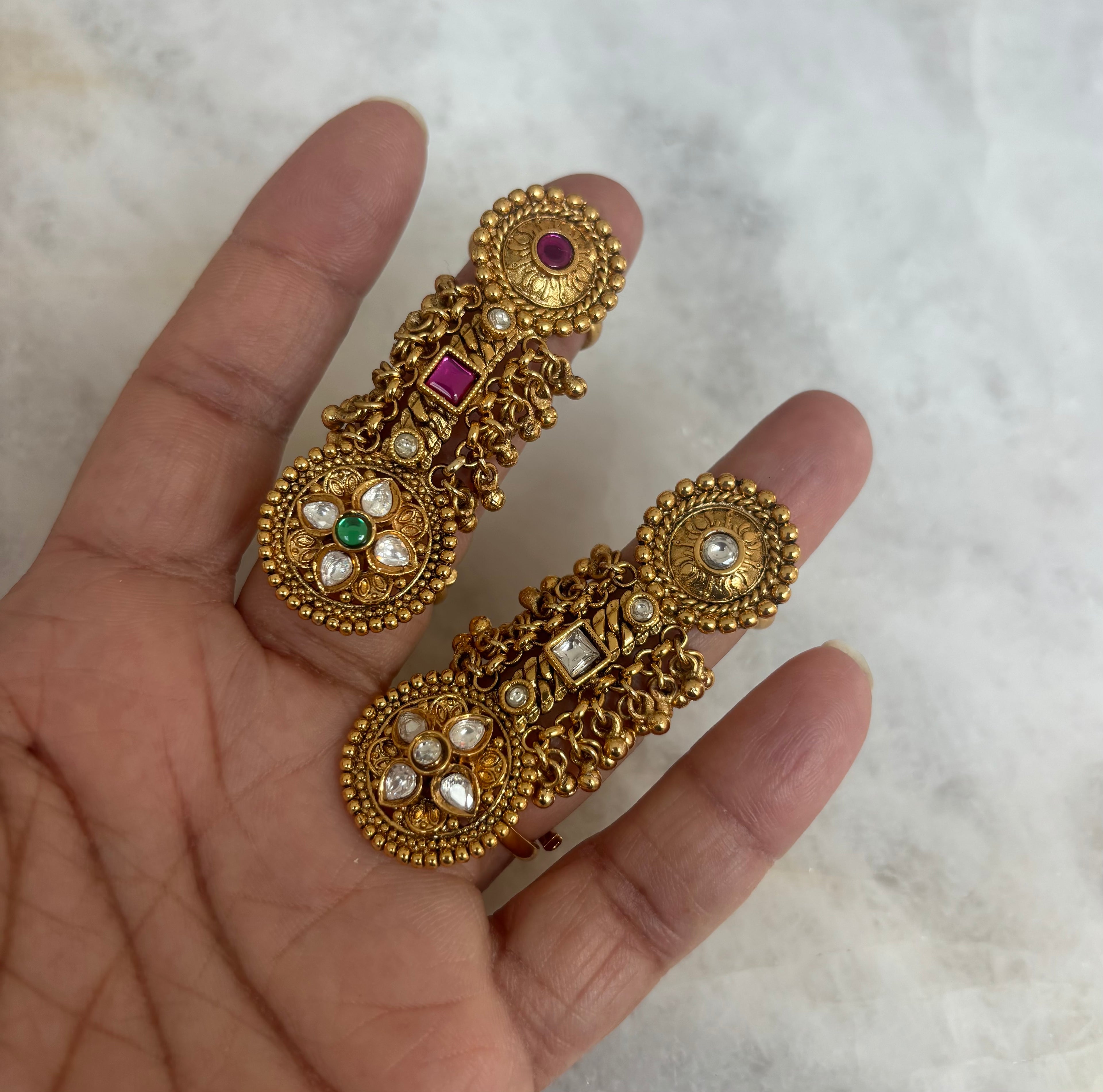 Kundan Daisy Ring