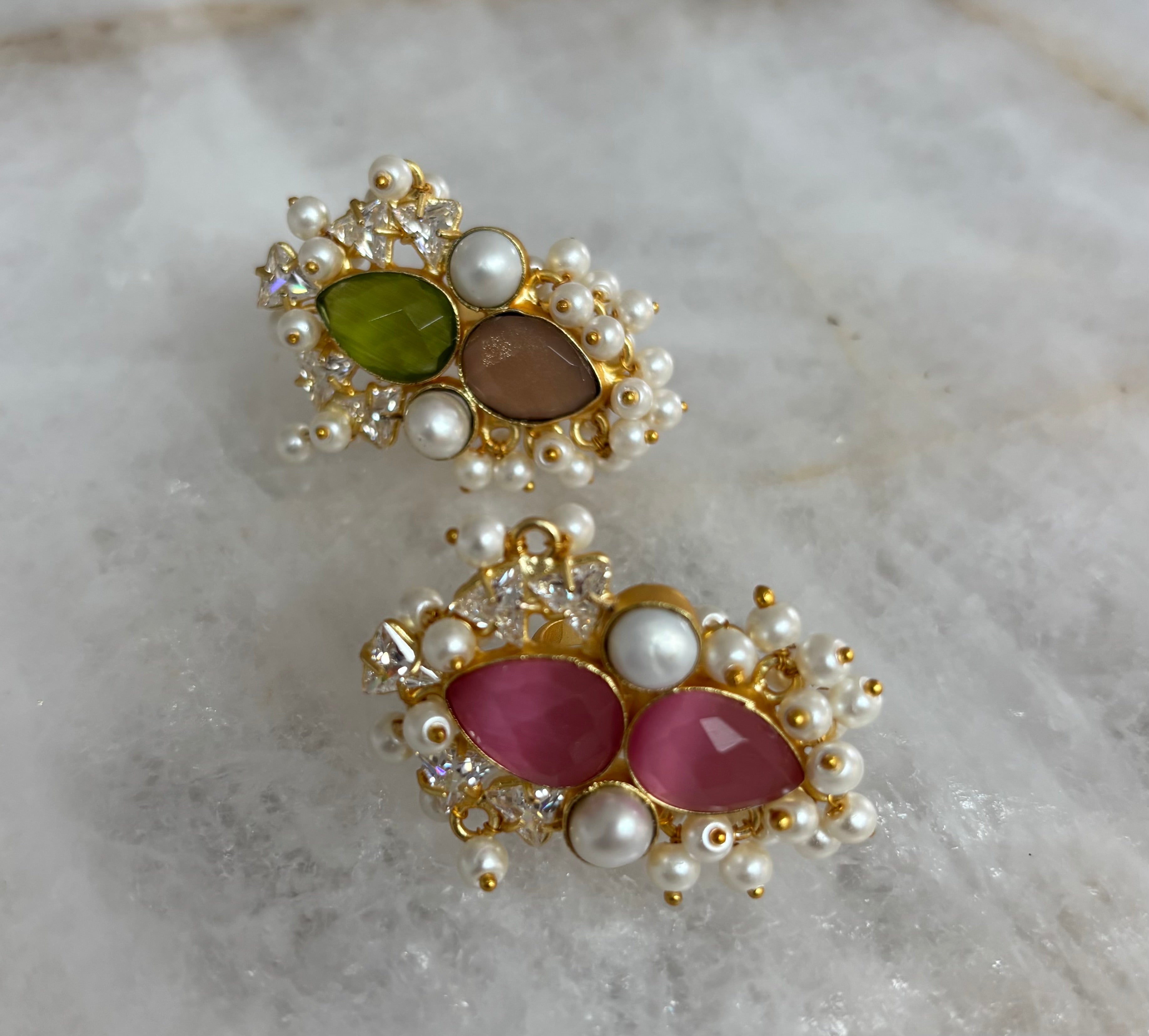 Precious stonework finger ring