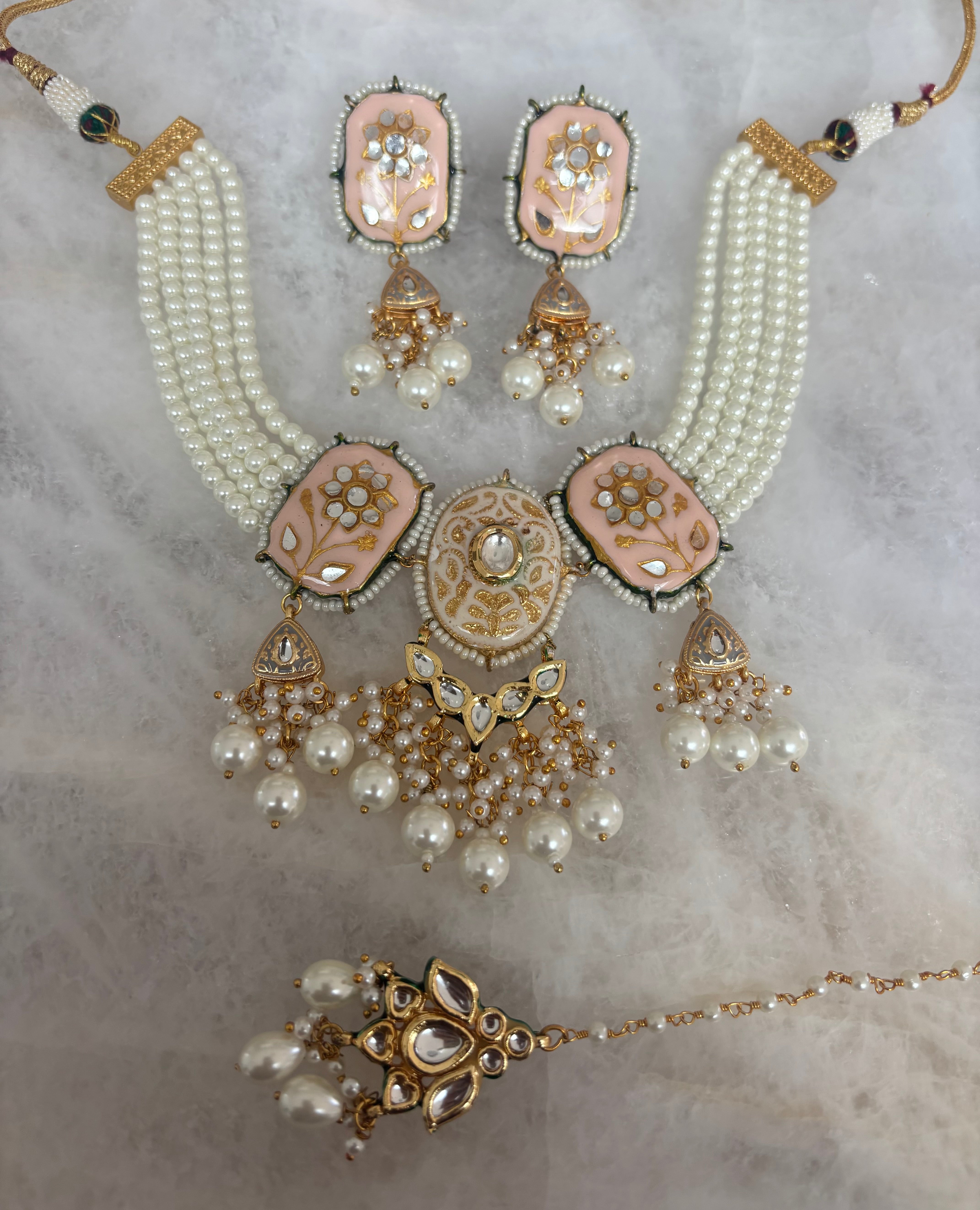 Kundan pastel Pink