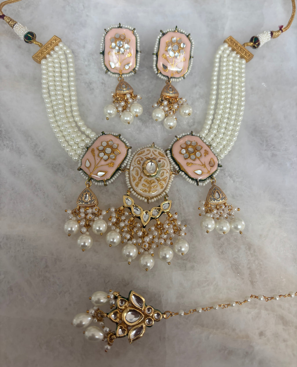 Kundan pastel Pink