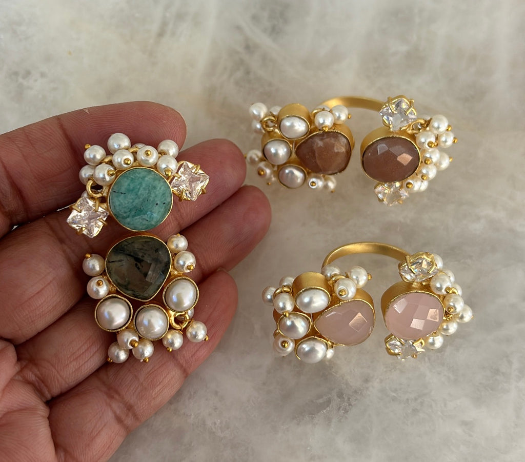 Precious stonework finger ring