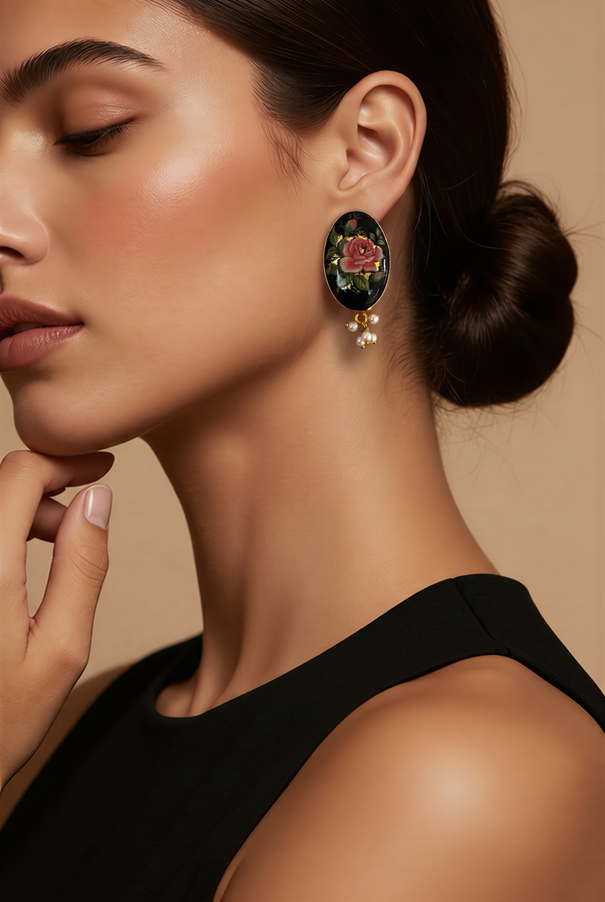 Hand painted earring