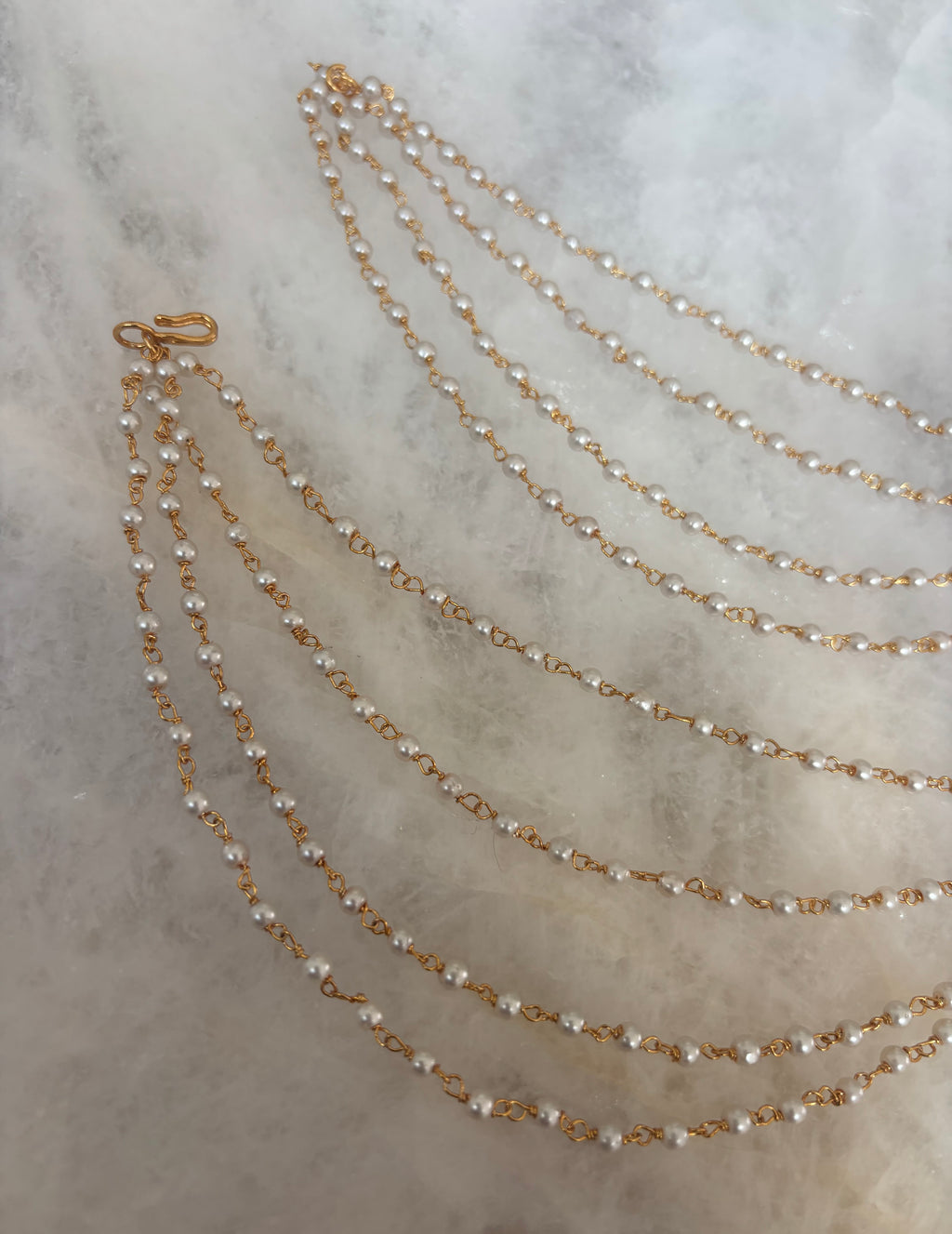 Pearl 4 layer sahara (earring chain)