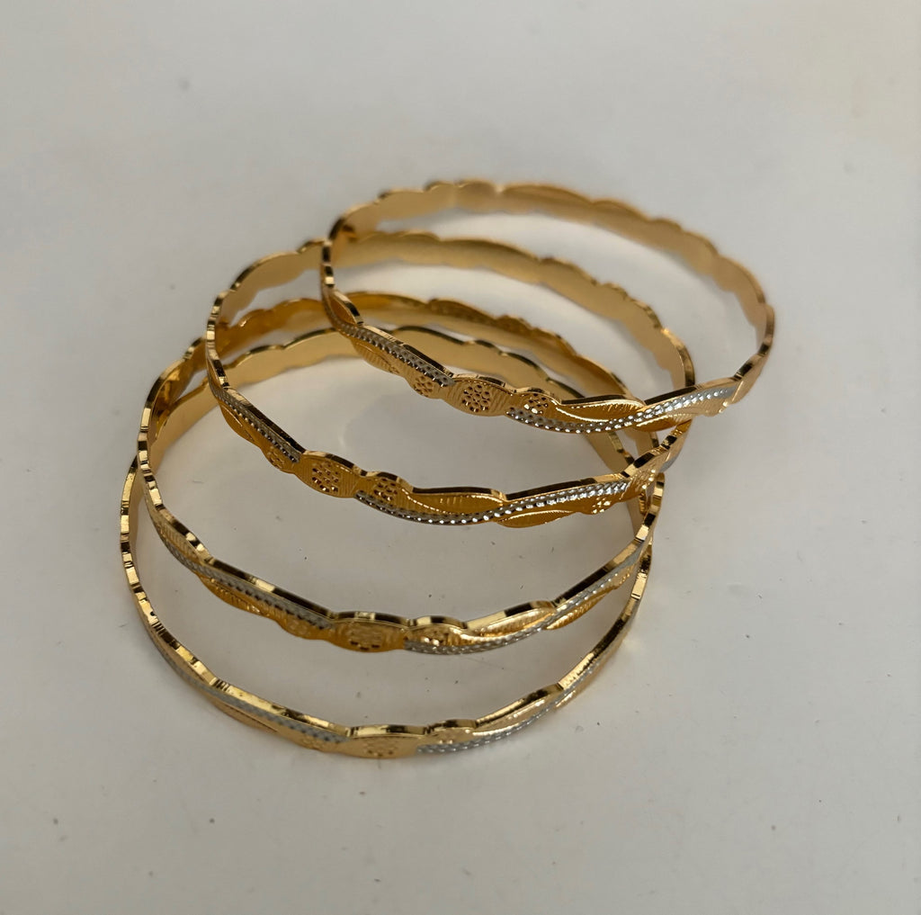 Rodium set of 4 bangles  image 1