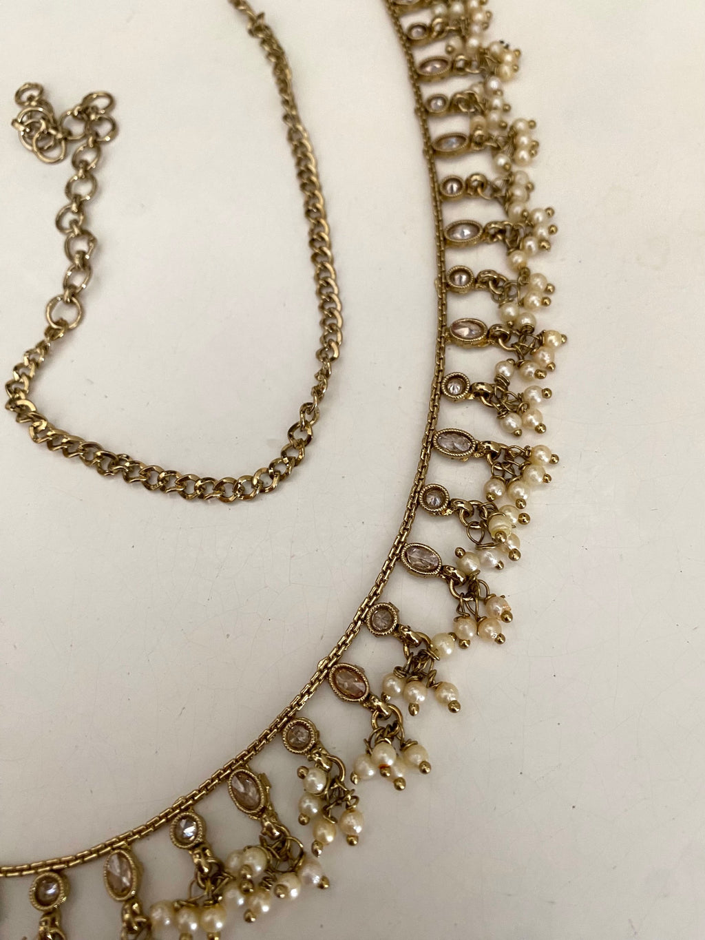 Antique gold stonework waist chain image 1