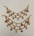 Multicolour pearl drop earring chain  image 0