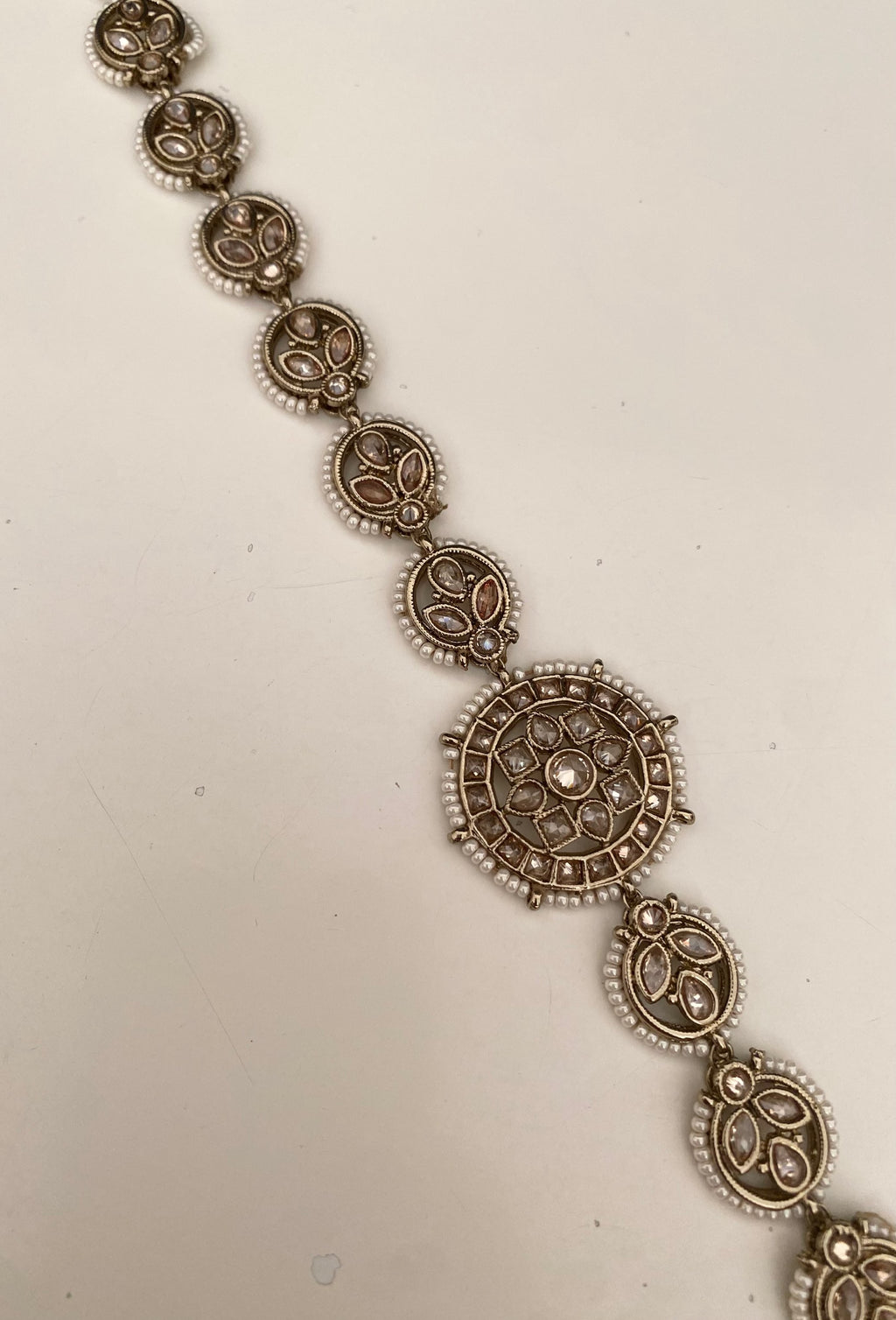 Antique gold head band  image 3
