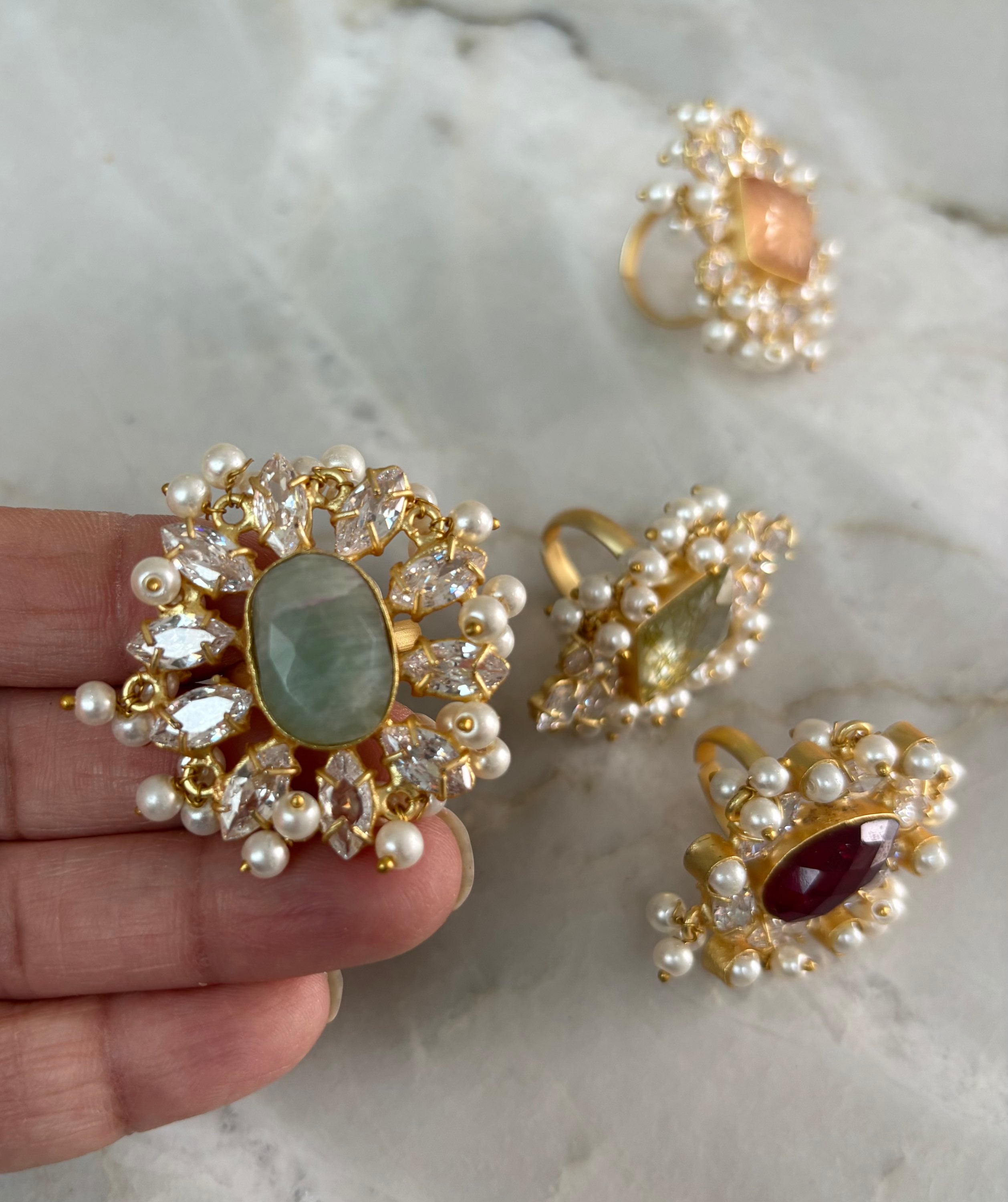 Precious stonework finger ring  image 6