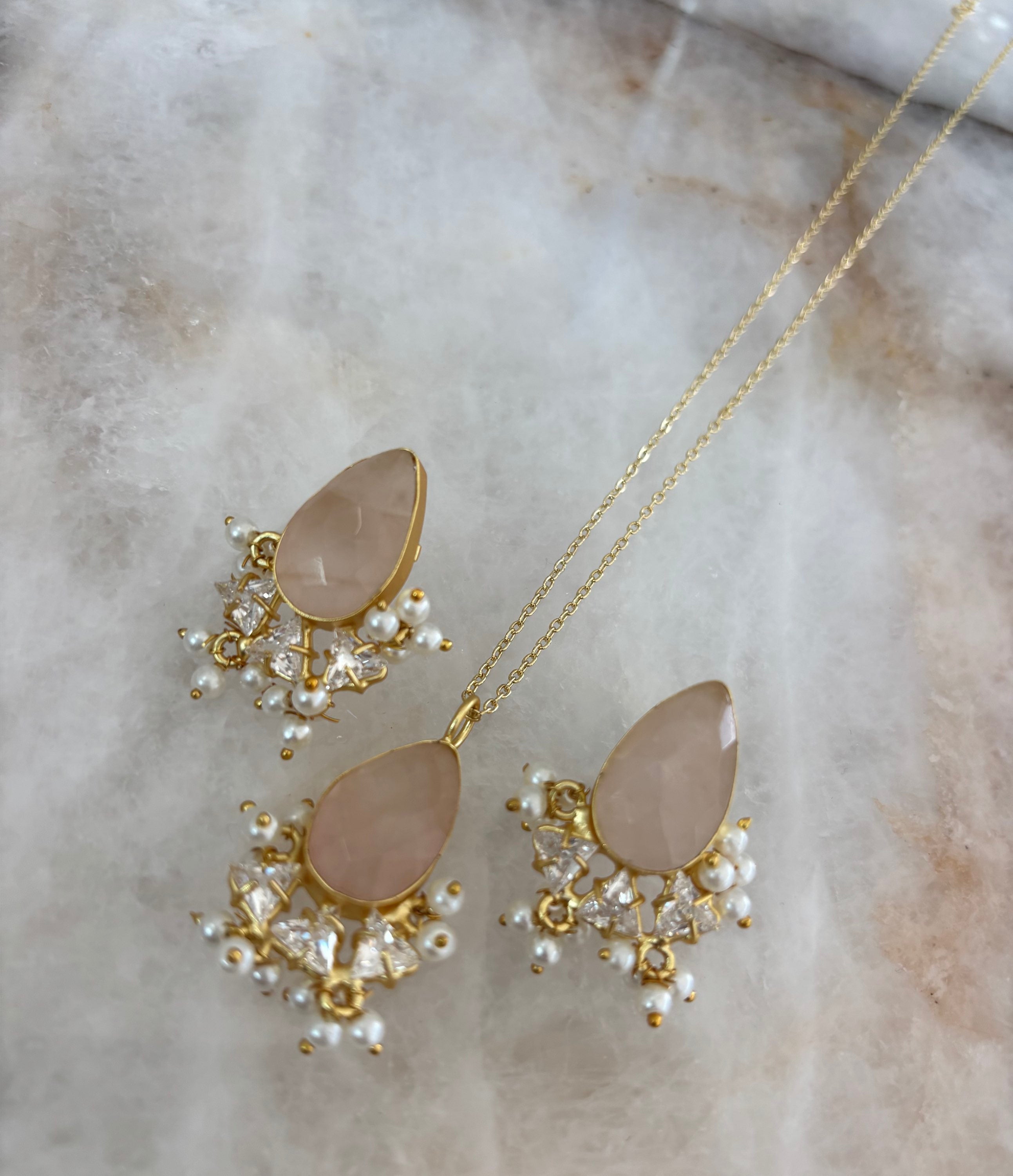 Rose pendant set image 2