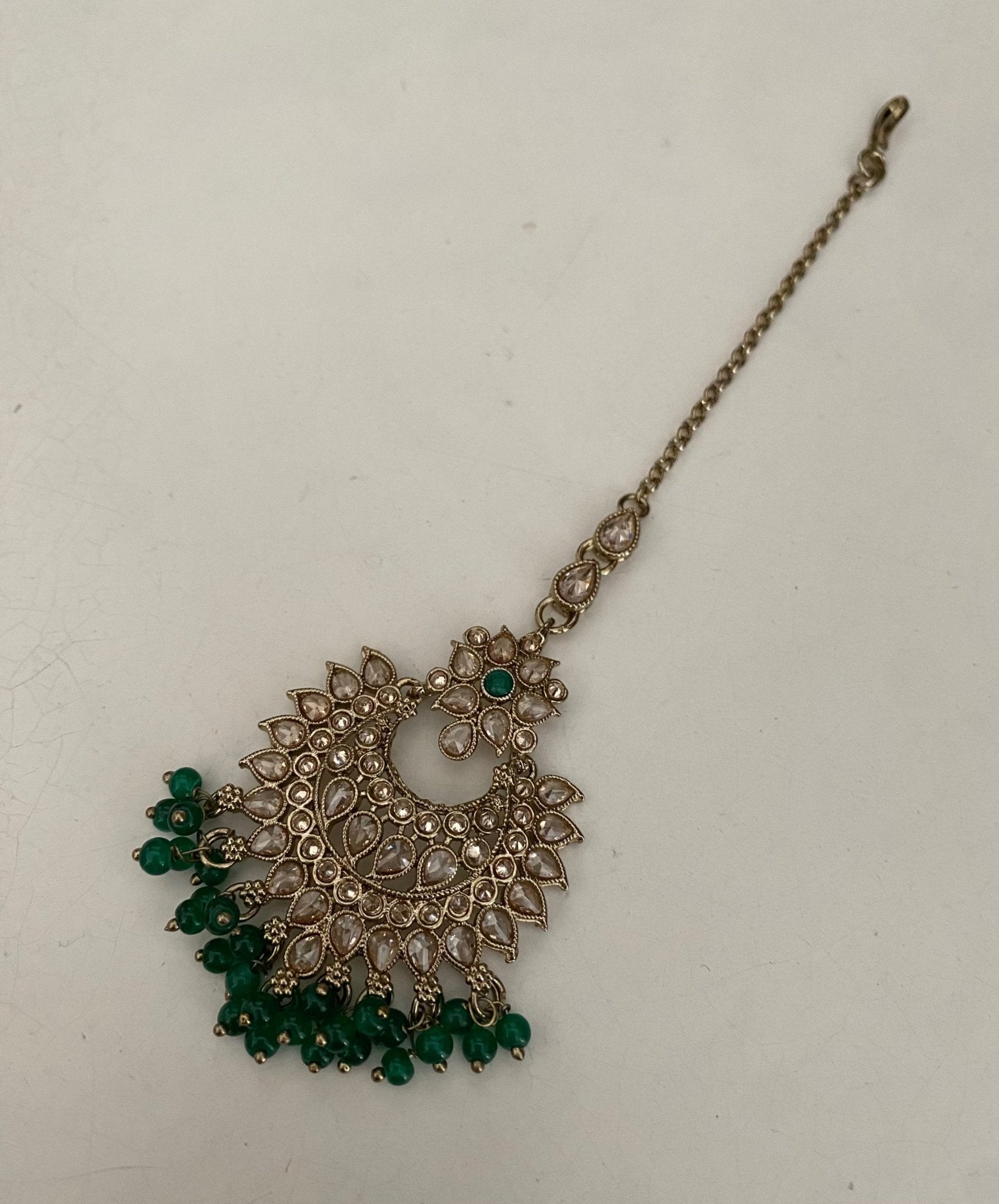 Antique green bead drop - Ishy Haq