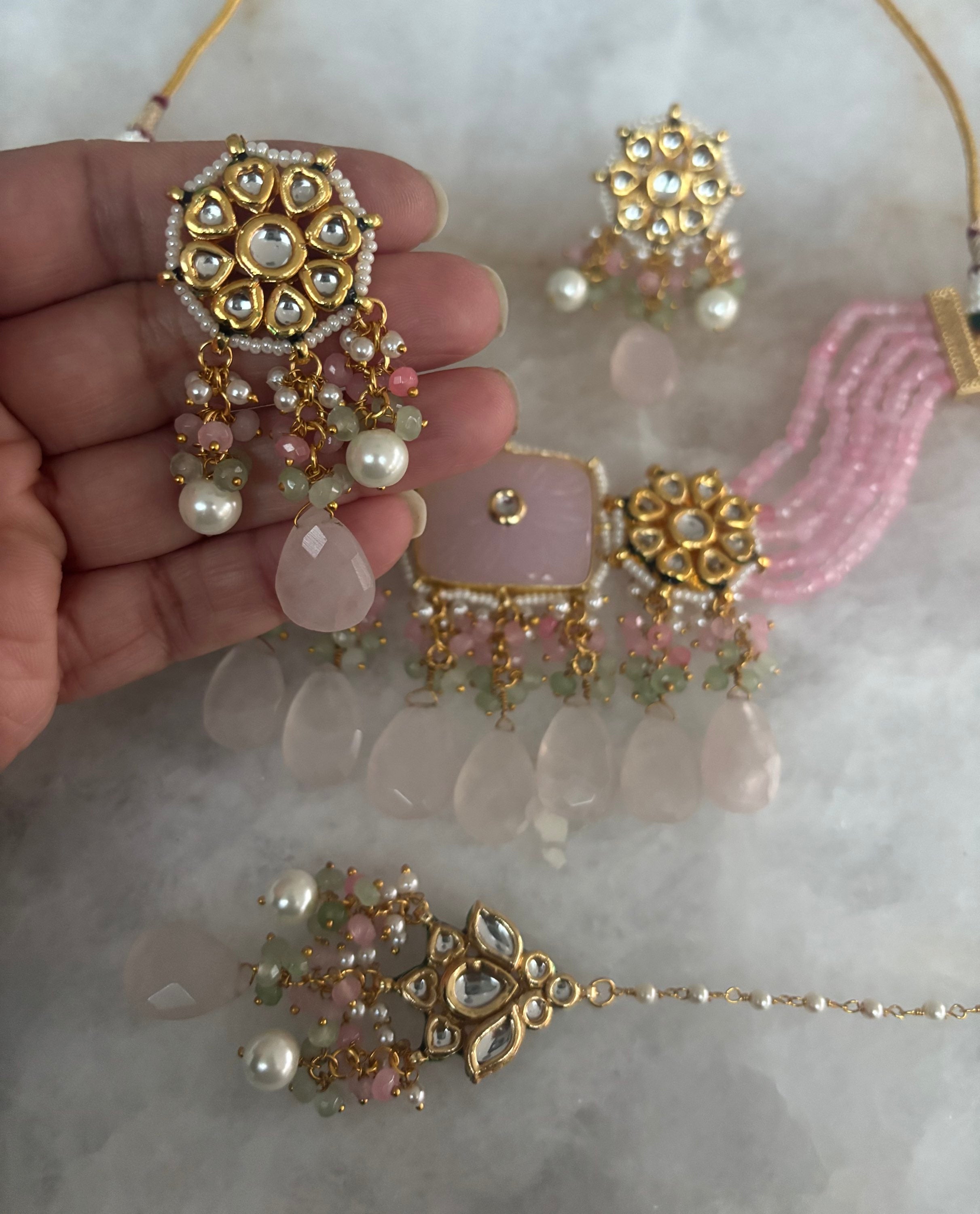 Kundan glass bead  image 1
