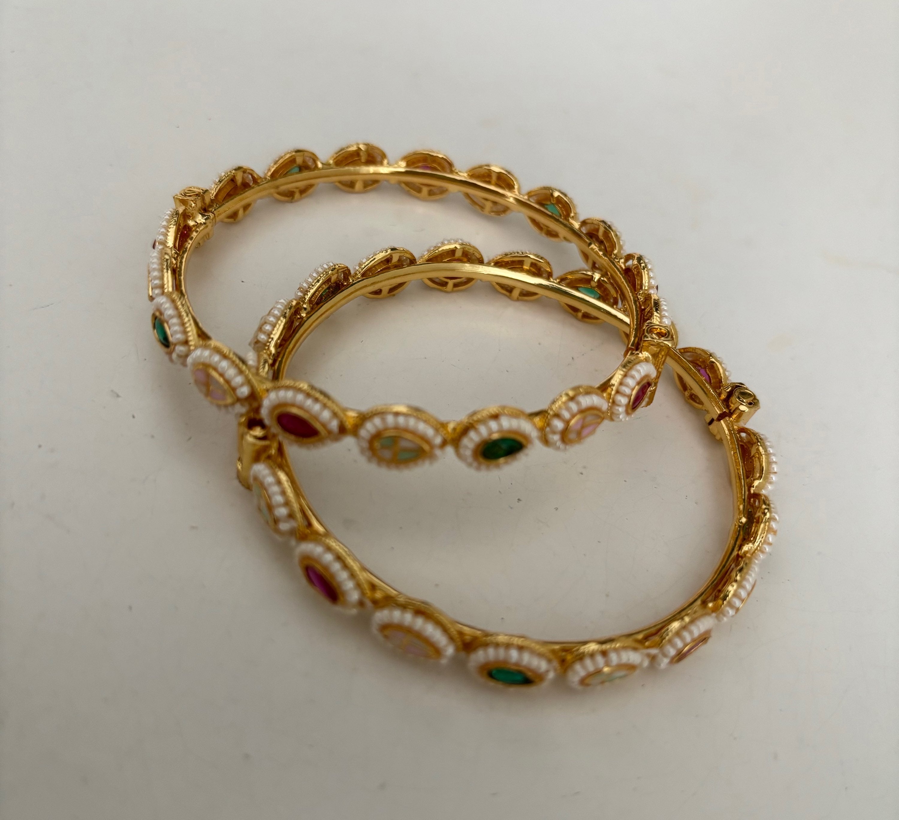Rajwadi pearl trim tear drop  image 3