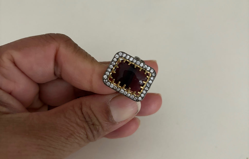 Stonework size adjustable ring  image 2