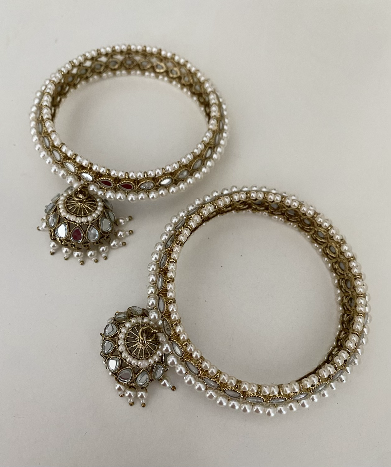 Mirror work jhumka drop  image 2