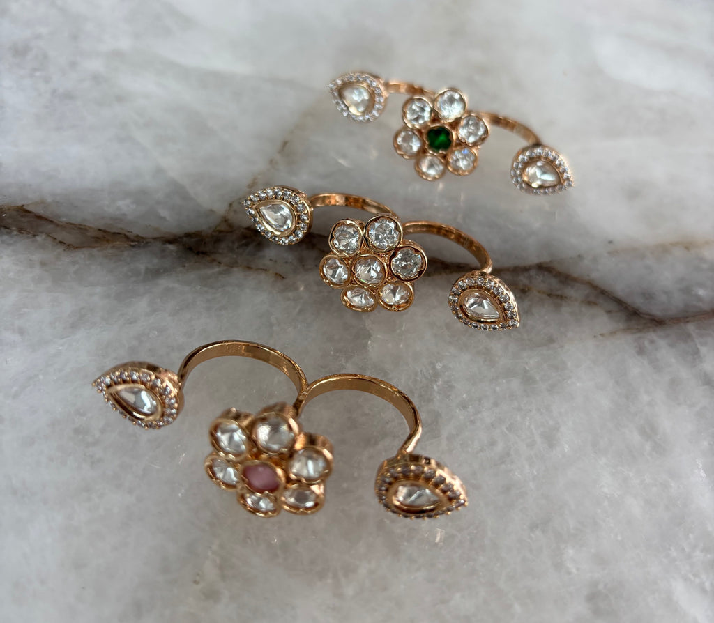 Double stonework ring  image 0