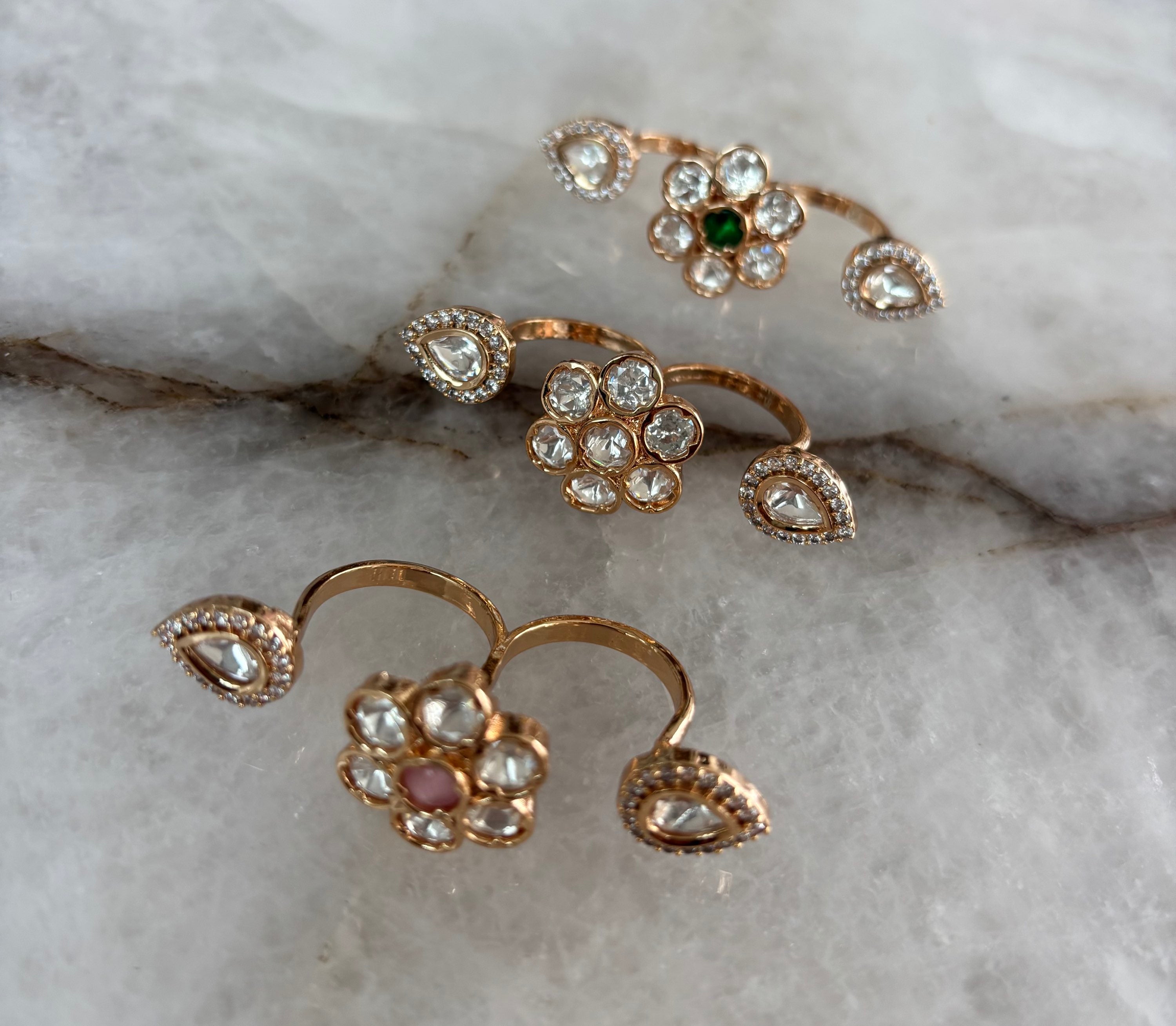 Double stonework ring  image 0