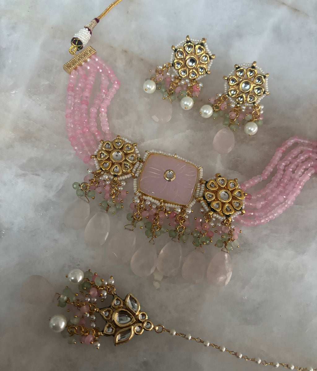 Kundan glass bead  image 2