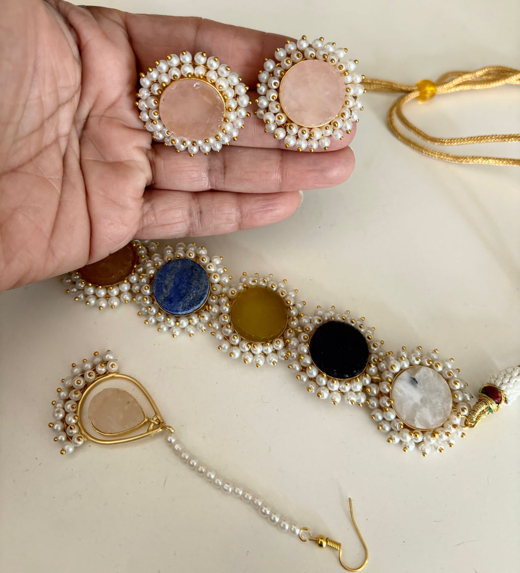 Raw stone choker set  image 1