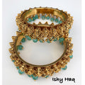 Mint Bead Drop Bangles image 0