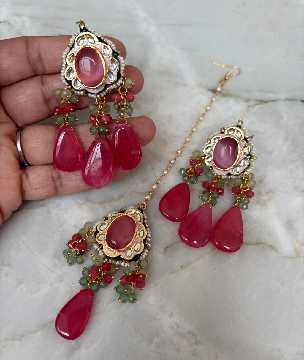 Urvashi (mint/hotpink) image 0