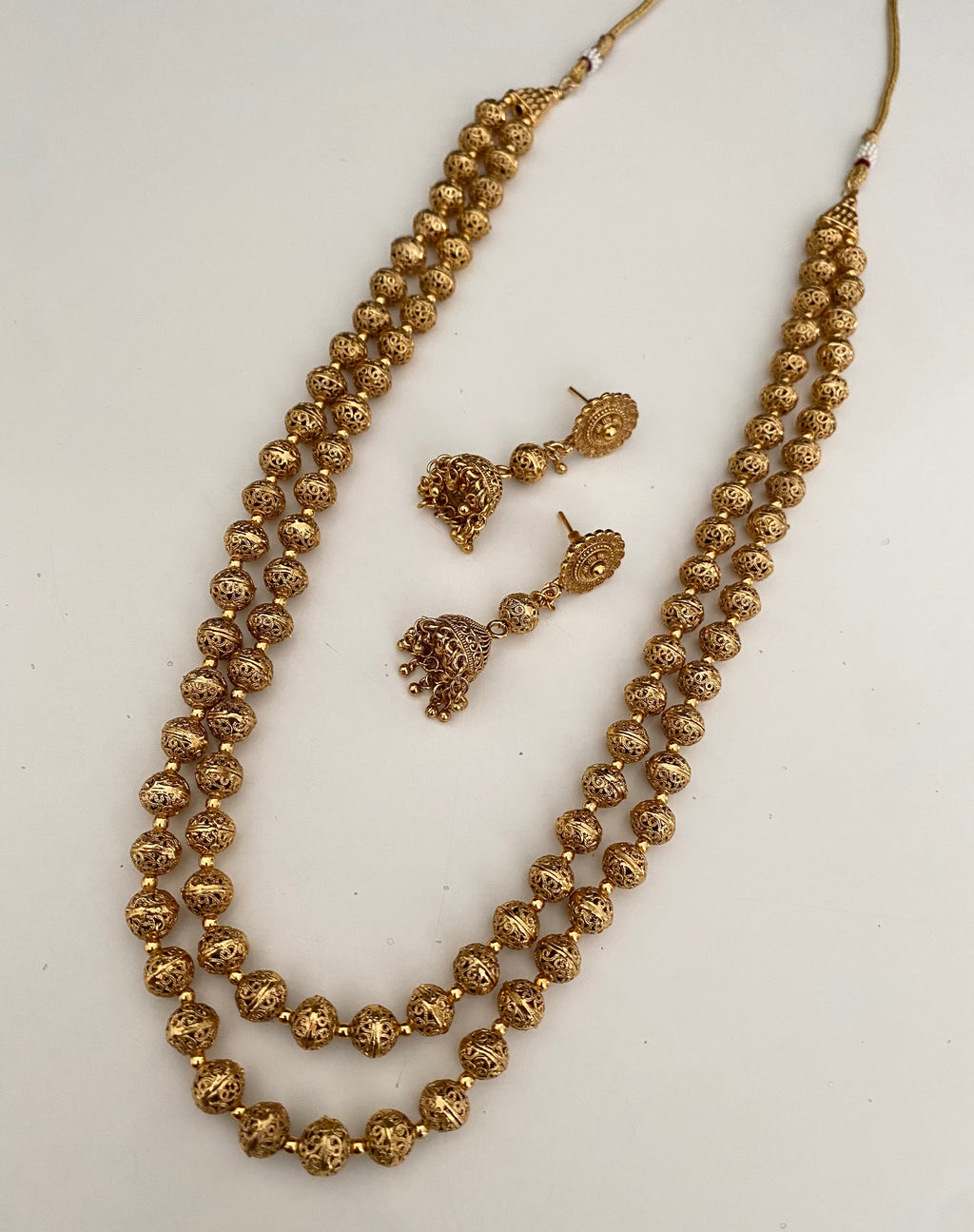 Vintage double ball mala  image 0