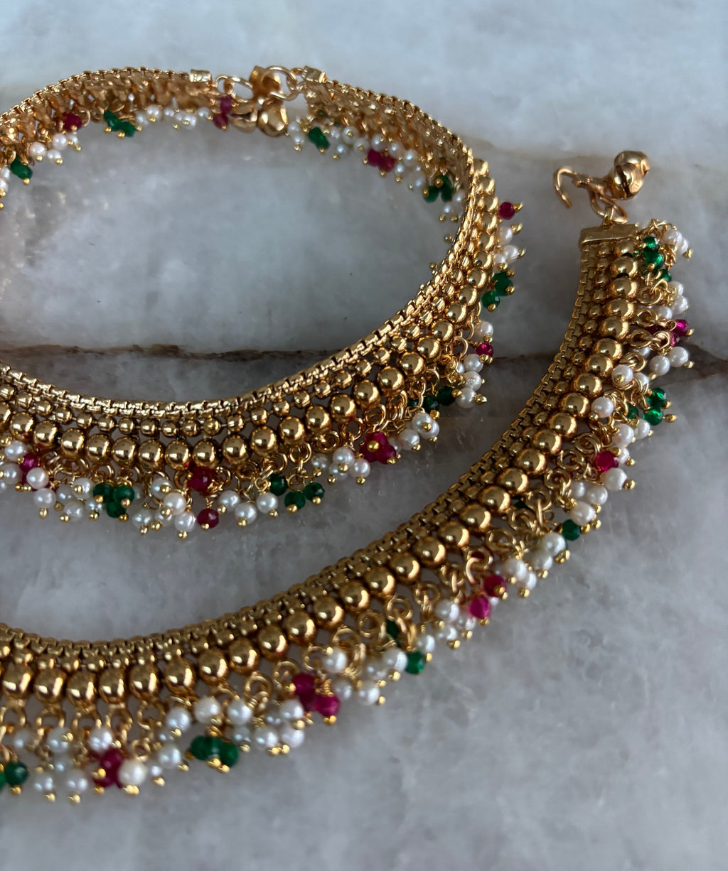Heritage payal (mix colour bead) image 2