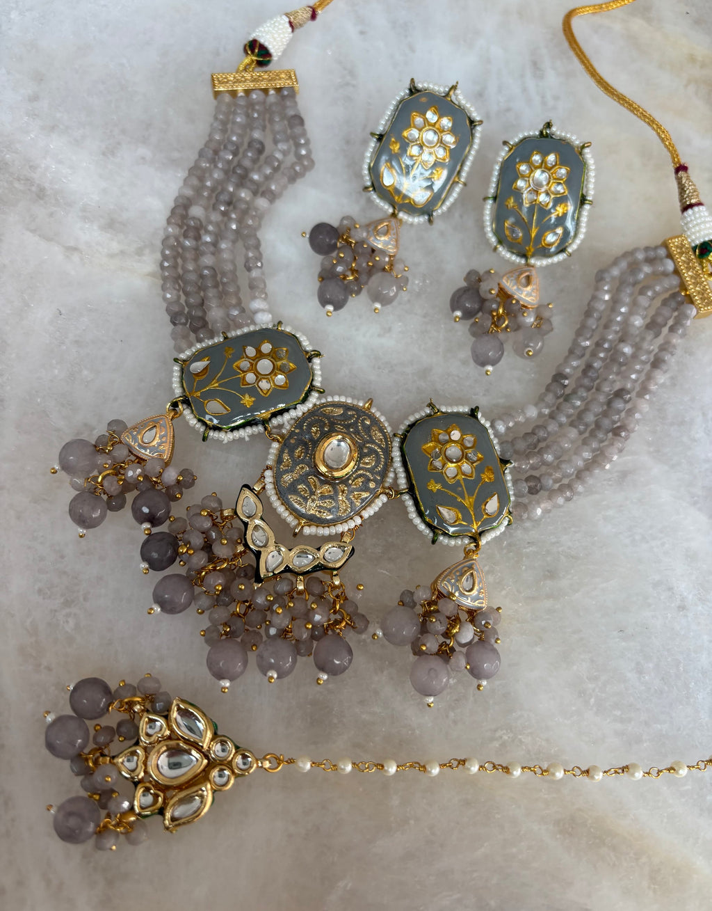 Kundan pastel grey image 2