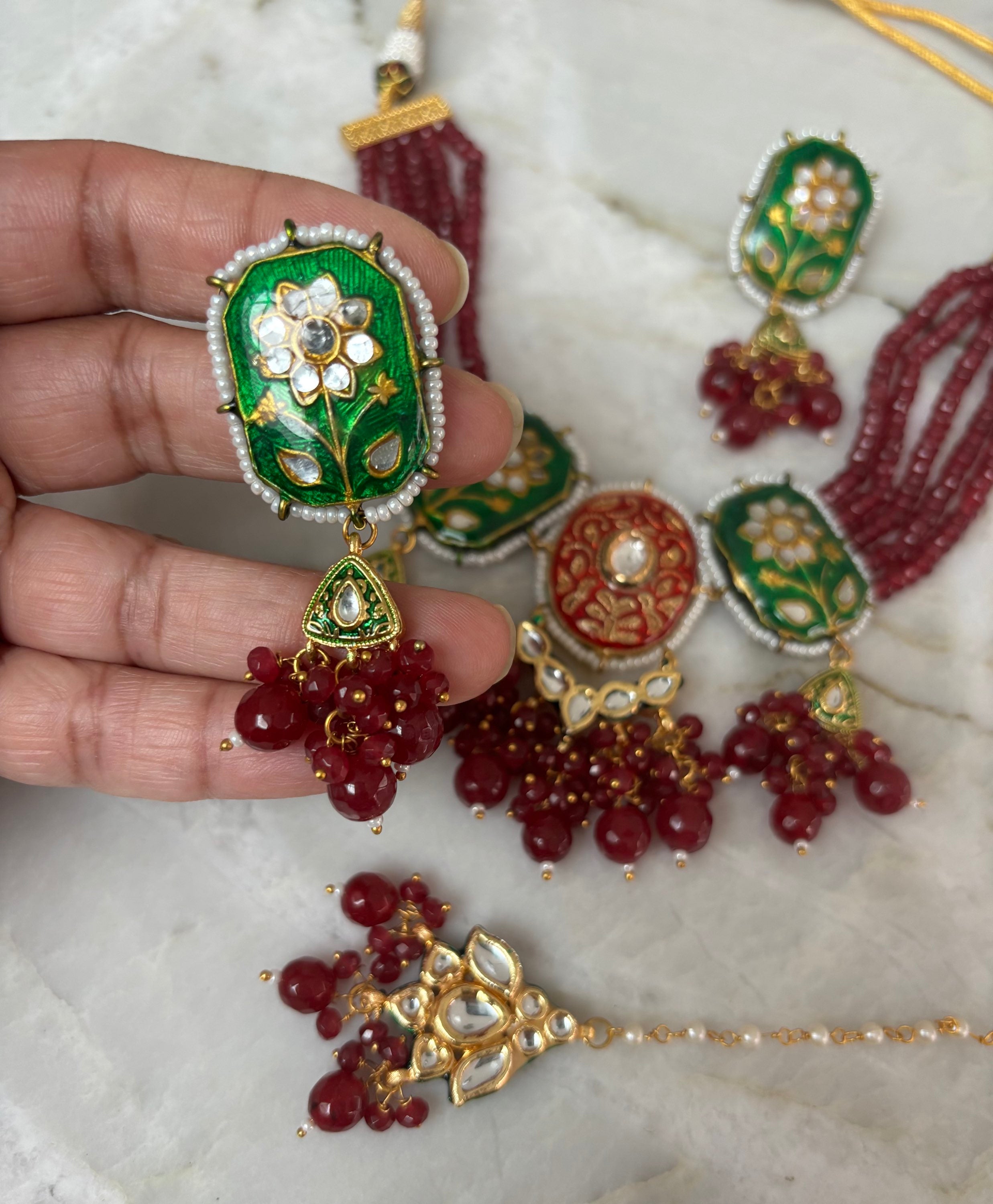 Kundan maroon  image 1