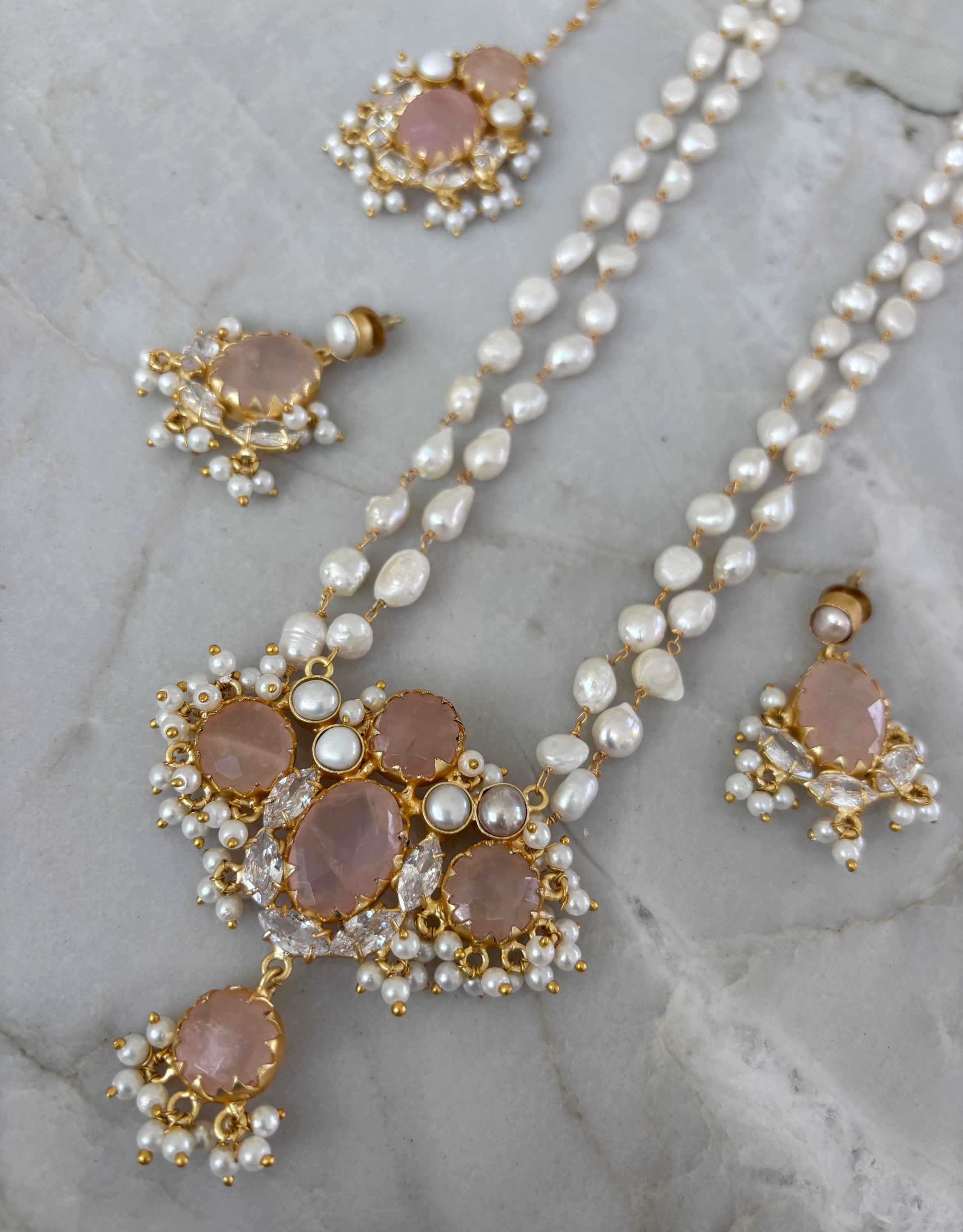 Double strand IH Rose Quartz  image 3