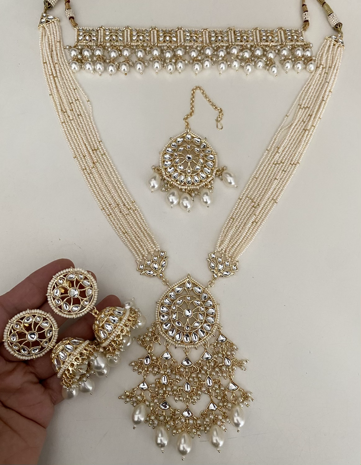 Karisma kundan choker + haar set  image 2