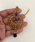 Gold stonework blue tikli  image 0