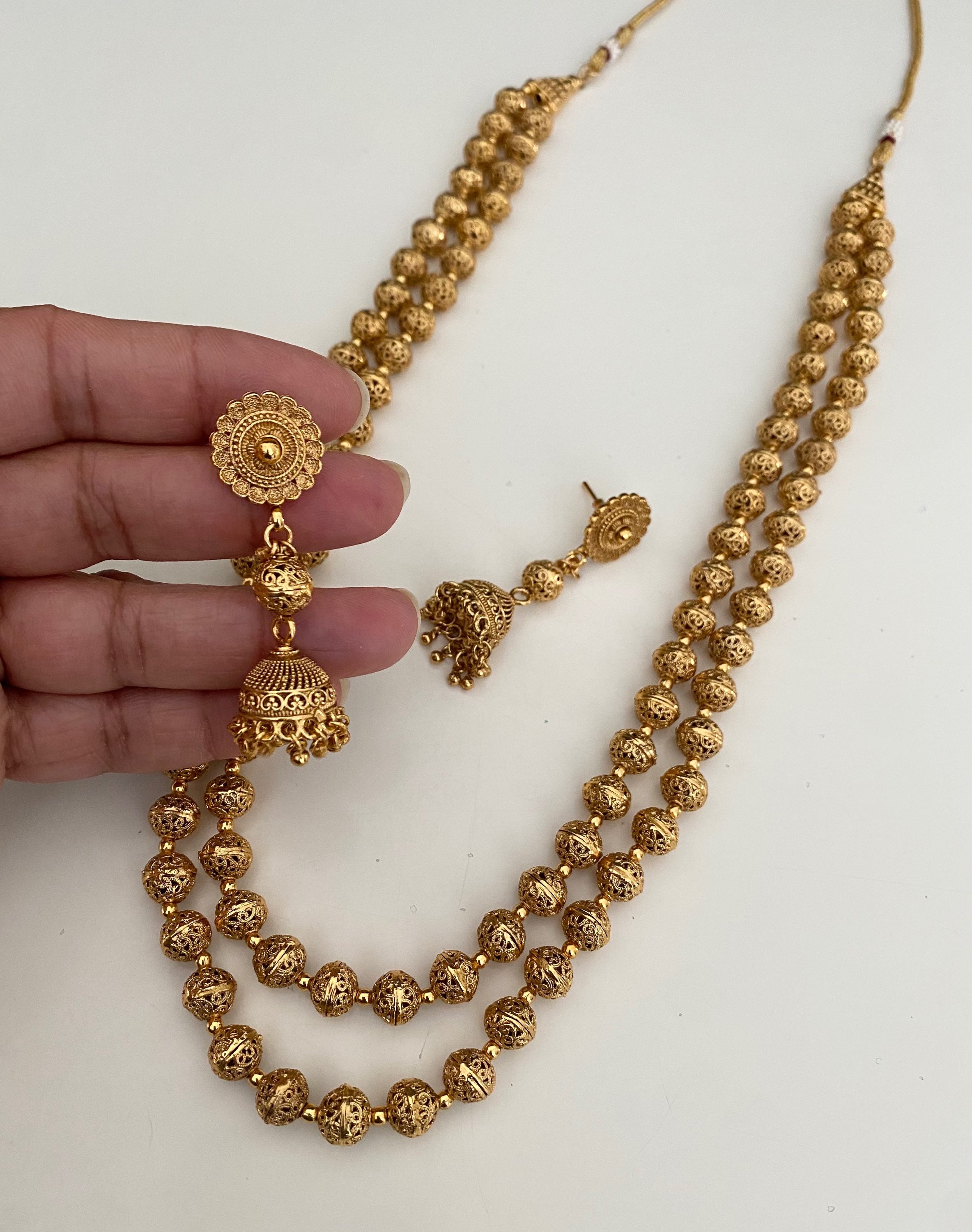 Vintage double ball mala  image 1