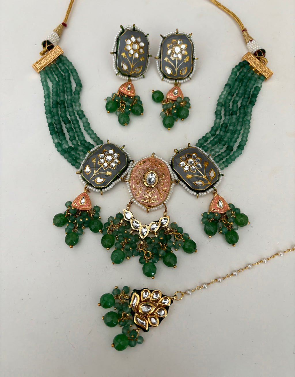 Kundan pastel green/grey  image 0