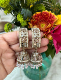 Eva pink mirror jhumka  image 0