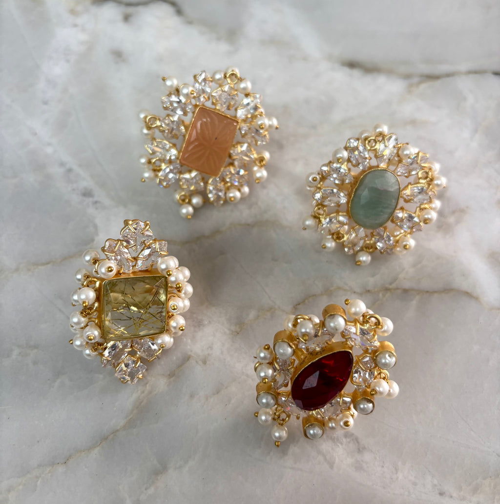 Precious stonework finger ring  image 1