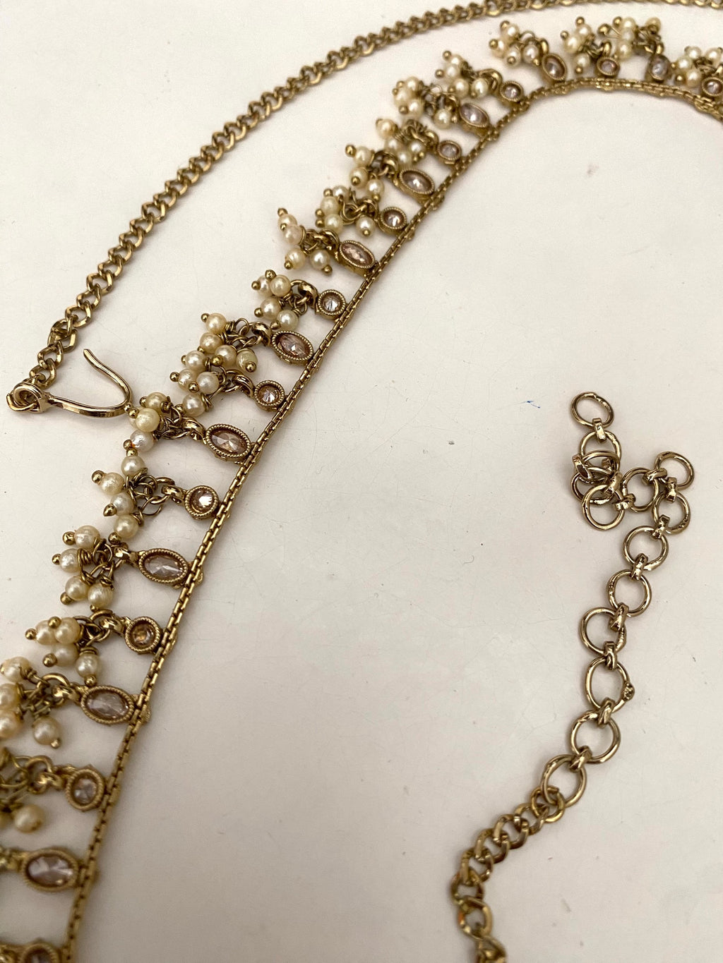 Antique gold stonework waist chain image 2