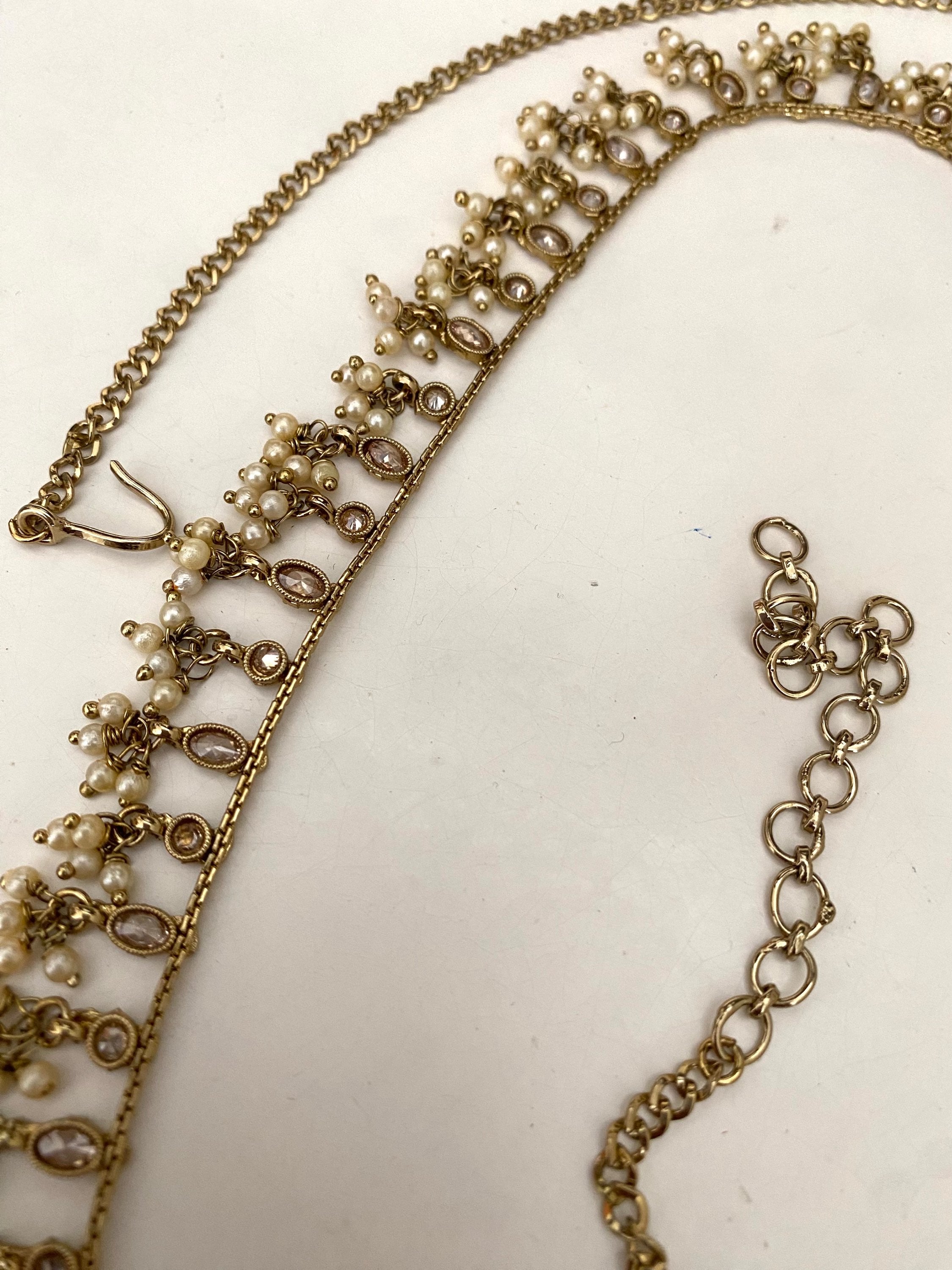 Antique gold stonework waist chain image 2