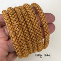 Floral Vintage Gold Bangles - Ishy Haq