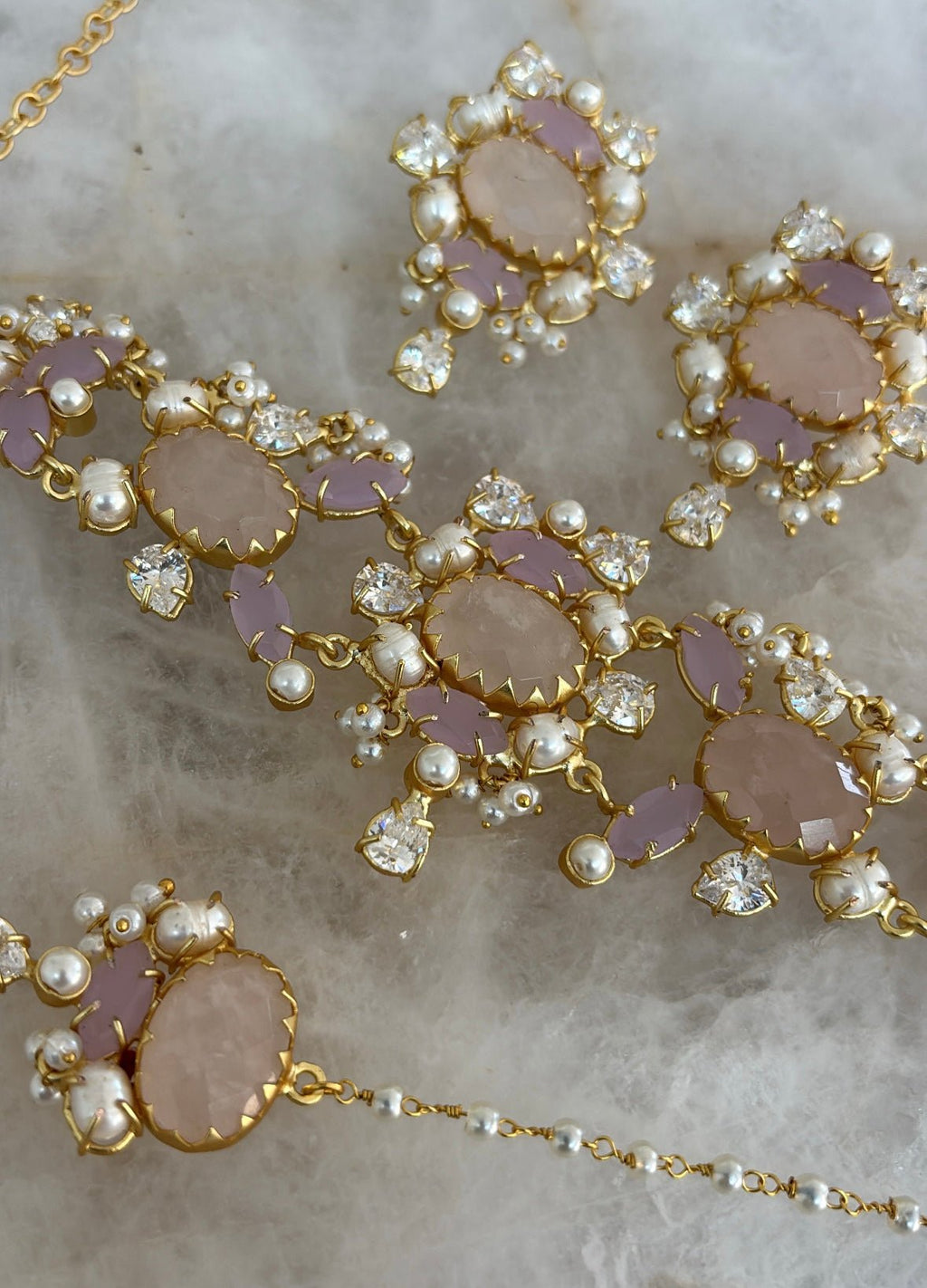 Precious Rose quartz/ Swarovski - Ishy Haq