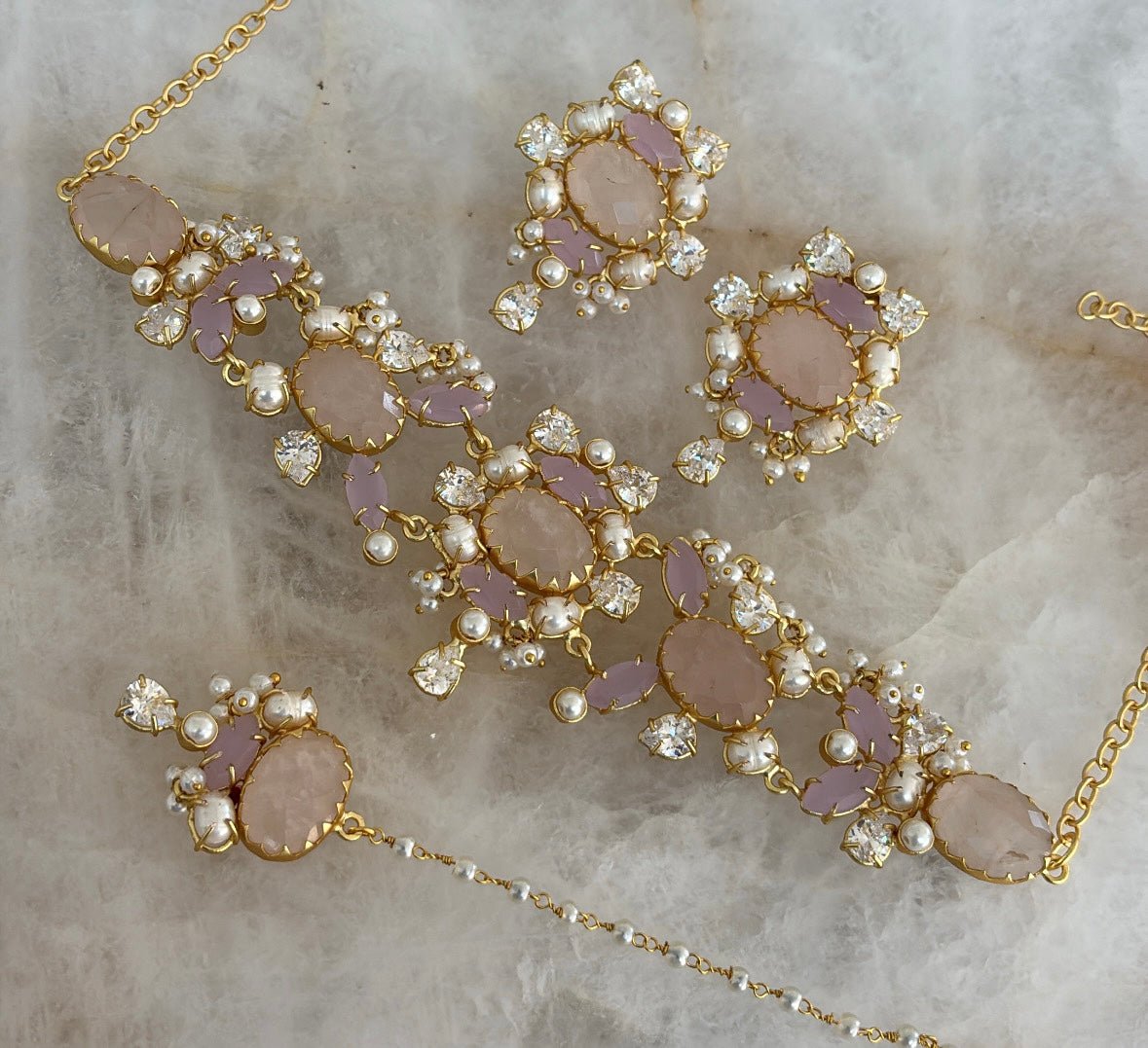 Precious Rose quartz/ Swarovski - Ishy Haq